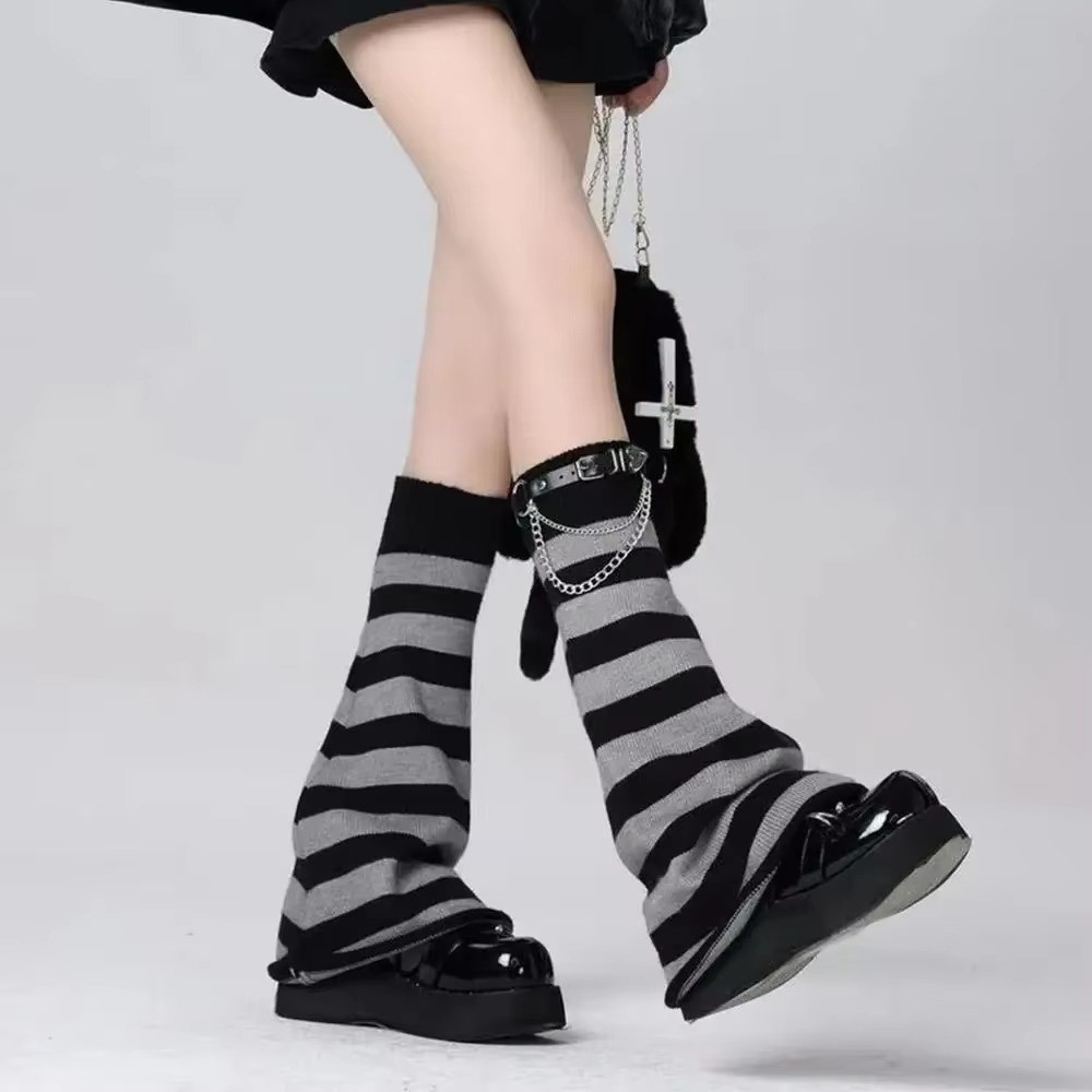 Boot Sock Slouchy - Meias de Lã Góticas Harajuku, Meias