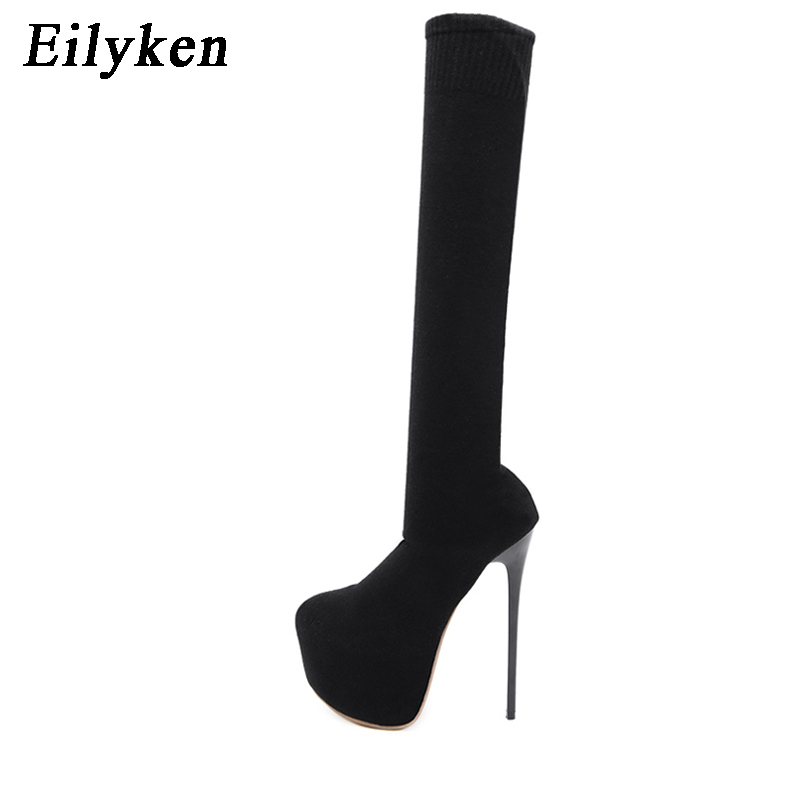 Eilyken 17cm plataforma saltos - Knee High Sock Women avaliação e preço